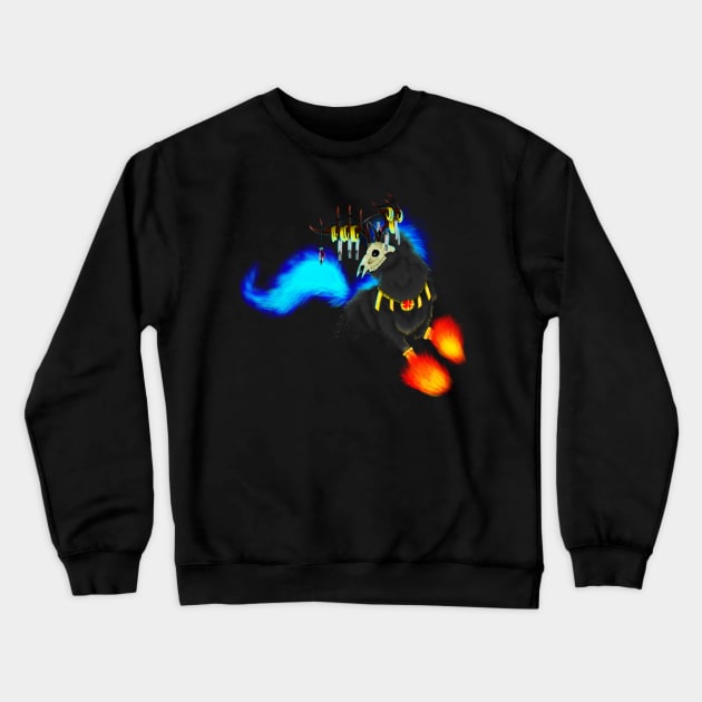 Flames From Beyond Crewneck Sweatshirt by Kaiju_Republic_Designs